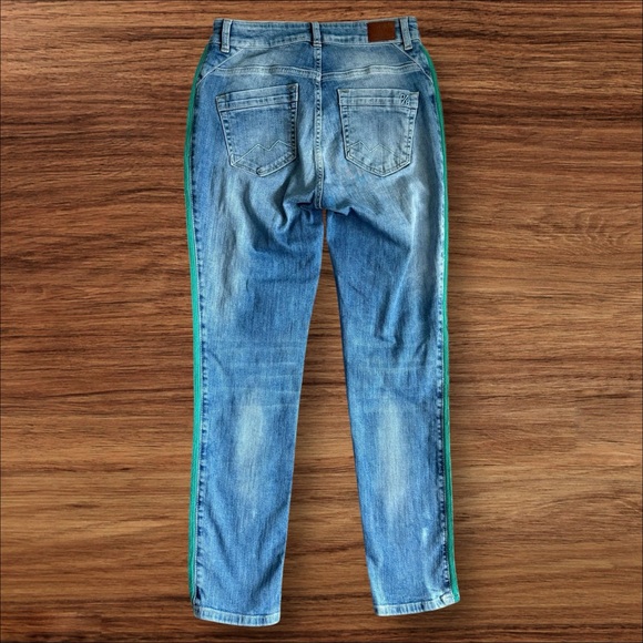 Denim Hunter Custom Fit Lucy High Rise Side Stripe Skinny Jeans Size 28 Blue - Picture 3 of 10